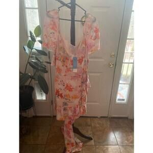 Women's Tanya Taylor Pink Floral Dress Size 18